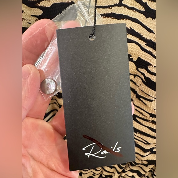 NEW Rails Ora Abstract Tiger Print Mini Dress Lightweight Ruffle Women’s Size S - Picture 11 of 16